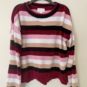 Francesca’s Pink Striped Sweater